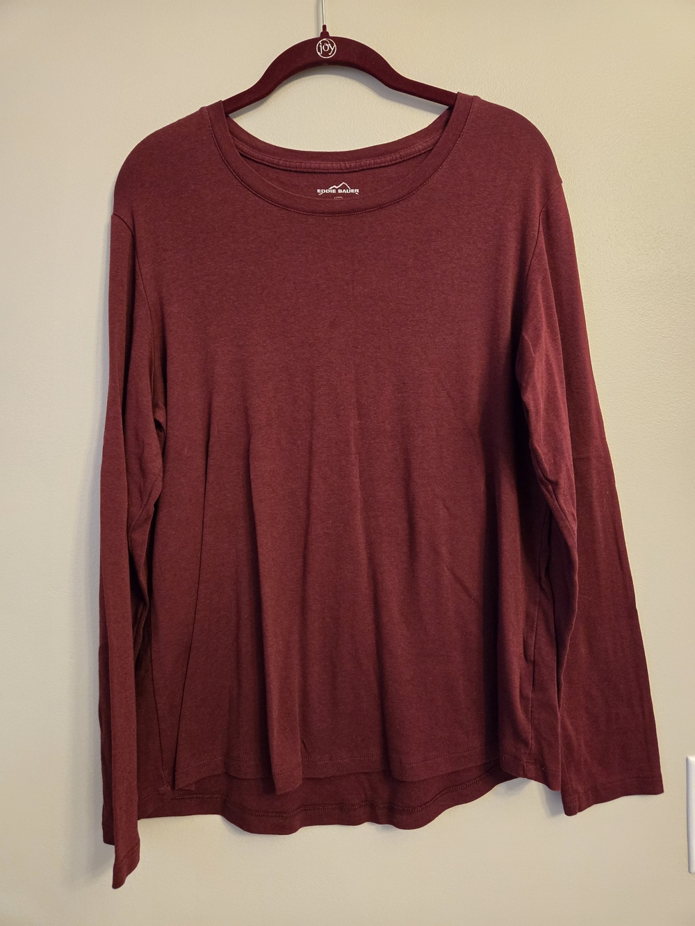 Eddie Baeur Women's Long Sleeve Crewneck Top - Maroon